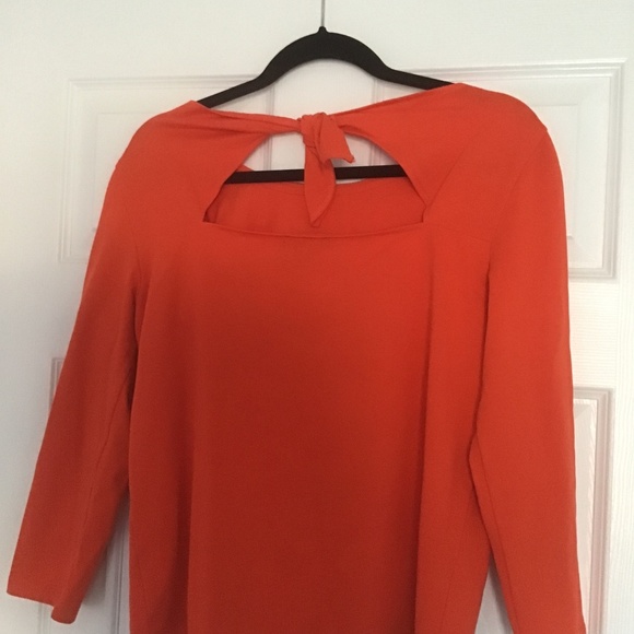 K Crew orange long sleeve top with cutout  back detail - size S - Picture 1 of 3